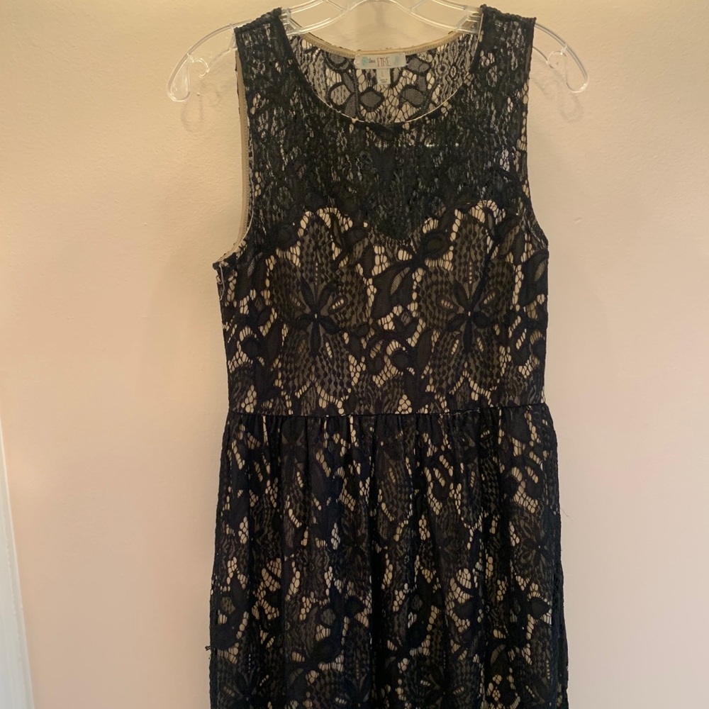 Detailed Black and Tan lace fancy dress